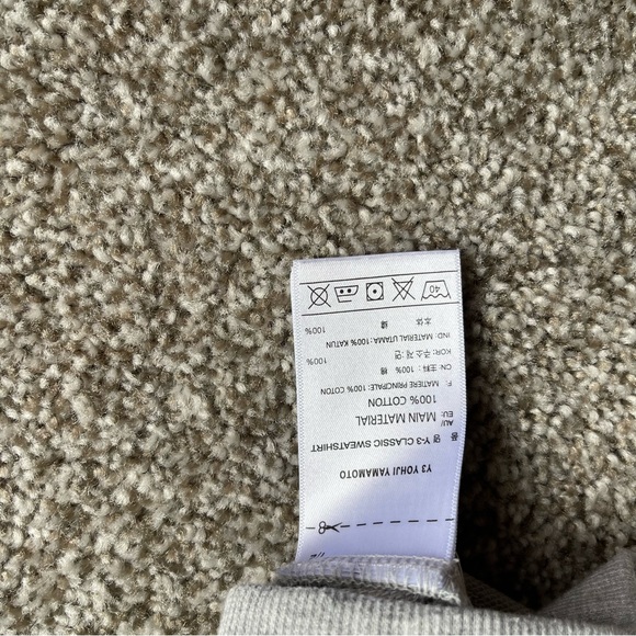 Y-3 YOHJI YAMAMOTO Classic Crewneck Sz M In Medium Grey Heather - Picture 10 of 10